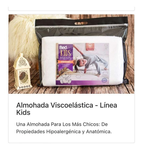 Imagen 3 de 4 de Almohada Kids Viscoelástica Inteligente 50x30x8 Niños