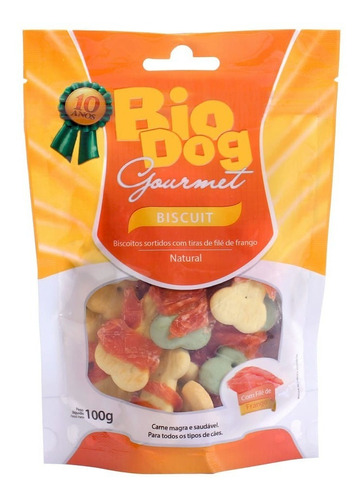 Petiscos Cães Gormert Biodog Biscuit 100g