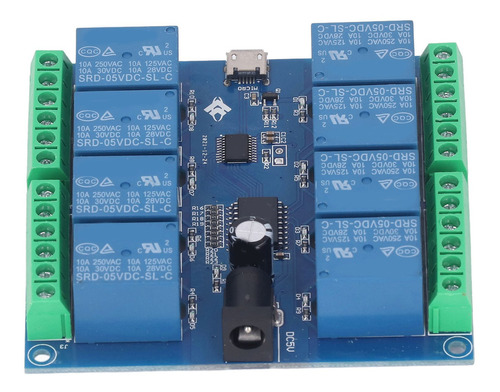 Módulo De Control De Relé, Unidad Usb Gratuita, 8 Canales, 5