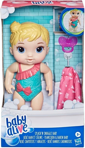 Baby Alive Muñeca Abrazos Divertidos En El Agua Rubia 8716 F