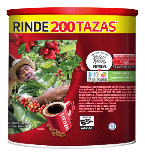 Café Instantáneo Clásico Descafeinado Nescafé Clásico 400 Gr
