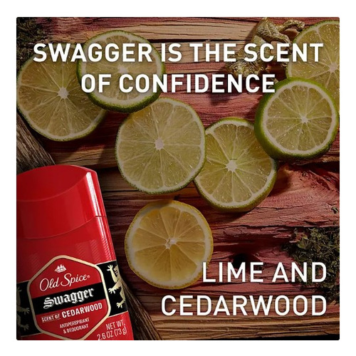 Old Spice Swagger Desodorante Antitranspirante 73g Paq De 5 Fragancia Lima y madera de cedro