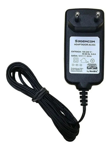 Fonte Carregador 12v 2a P/ Notebook Positivo Duo Zr3630 3635