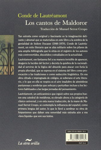 Cantos De Maldoror, Los - Isidore   (conde De Lautreamont) D