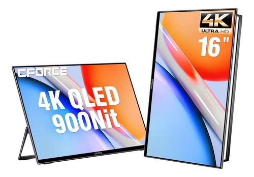 Monitor Portátil C-force 16, 4k Uhd Qled 100% Dci-p3 900 Nit