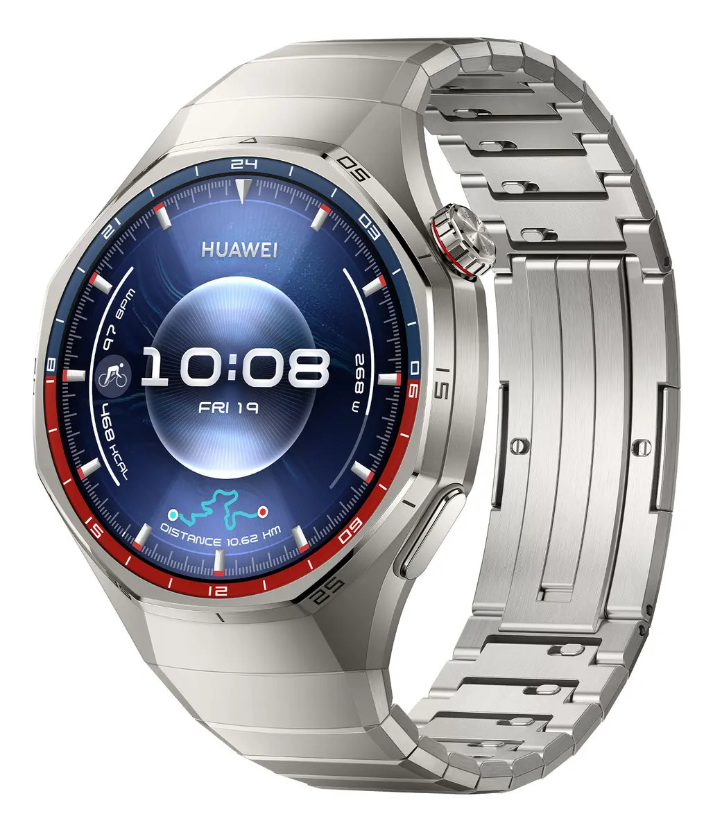 Smartwatch HUAWEI WATCH GT 6 Pro 46mm Bateria com Autonomia de Até 21 Dias Mais de 100 Modos Esportivos Corrida de Trilha Golfe Ciclismo Análise de ECG Compatível com iOS e Android GPS Titânio