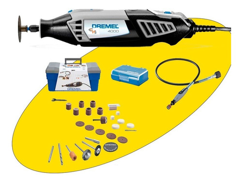 Minitorno Dremel Serie 4000 175w 26 Accesorios Mini Torno Madera Vidrio Metal Mano Manual Rotativo