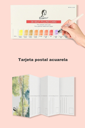Imagen 9 de 10 de Kit De Acuarela En Pastilla Profesional 36 Colores Giorgione