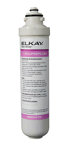 Filtro Polipropileno Pa. Enfriador De Agua Elkay Dspouwcf1