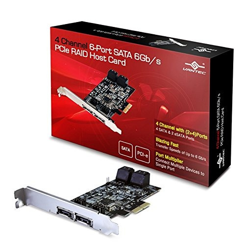 Vantec 4 Channel 6 Port Sata 6gb S Pcie Raid Host Card