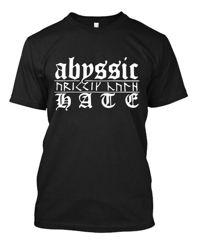 Polera Manga Corta Banda Abyssic Hate Black Metal Talla Xl