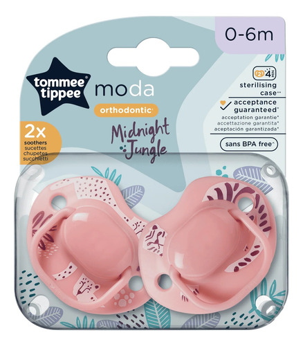 Chupete Moda 0 A 6 M Pack X 2 Tomme Tippee