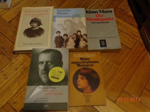 Lote De 5 Biografías De Los Mann En Alemán. Heinrich,&-.
