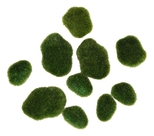 4 X 10x Pedras De Musgo Artificiais, Estatueta Em Miniatura