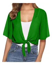 Comprar Chaqueta De Manga Corta Con Abrigos Y Chifón De Color Able C