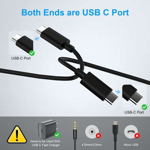 Gitifo F30134-35w Cargador Super -cargar Tipo C Con Cable De 1 Metros, Doble Puerto Usb C 35w Y Usb A 15w,compatible Con Samsung Galaxy Note 9 Note10/a54 A34/s23 Ultra/s22 Ultra/ S21 Ulltra