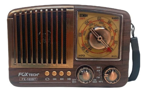 Radio Vintage 3 Bandas Bluetooth Mp3 Usb Recargable Clásico