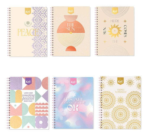 Cuaderno Profesional Kiut Espiral 100h C5mm Pack C/6 Color Colores Surtidos