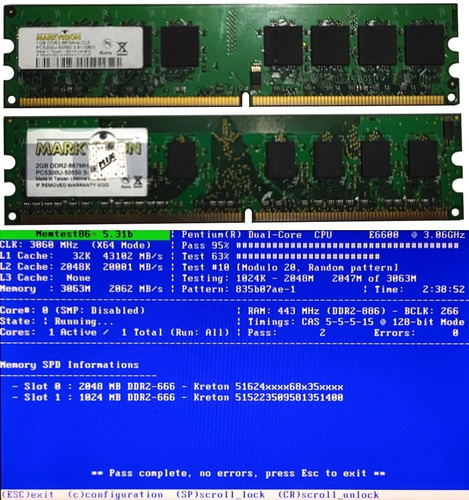 Kit Placa Mãe Asus P5gc-mx/1333 + Dual Core 3.06 + Ddr2 3gb