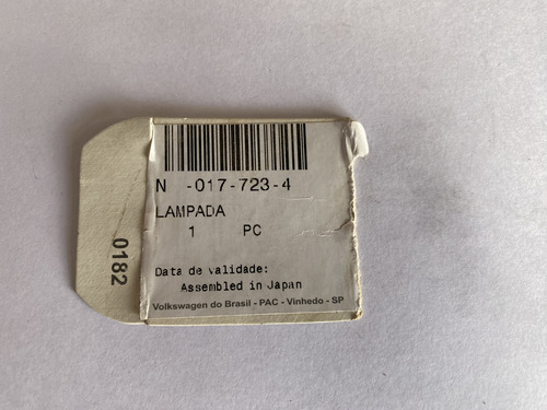 Lâmpada Torpedo Luz Interna Teto Amarok Fox N0177234 Vw