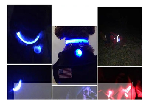 Collar De Luz Led Ajustable Para Perros Y Gatos