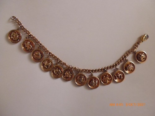 Pulsera Con Dijes Signos Del Zodíaco En Antimonio