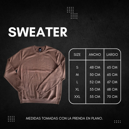 Sweater Importado Irun Cuello Redondo Unisex Liviano Premium
