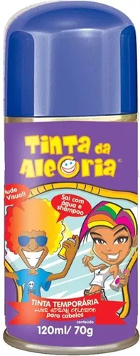 Tinta Temporaria Spray para Cabelos Verde Tinta da Alegria 120ml/70g