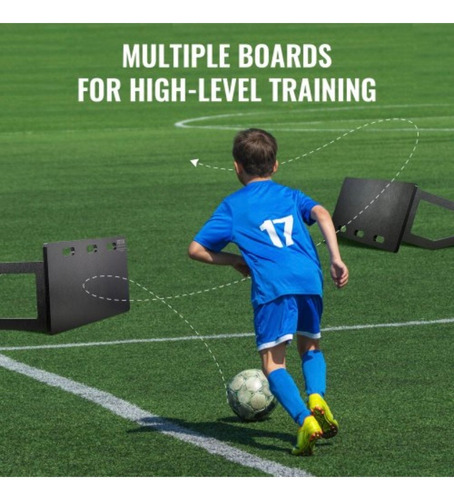 Tablero De Rebote Futbol Con 2 Ángulos Portátil 40x16 Pulgad Negro