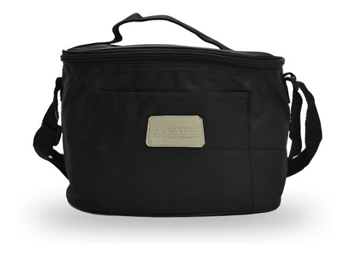 Imagen 1 de 1 de Bolso Termico T/lunchera Lona Lisa Negra