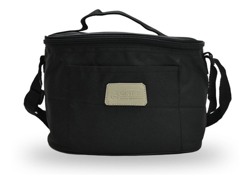 Bolso Termico T/lunchera Lona Lisa Negra