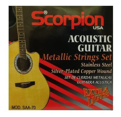 Set Cuerdas Para Guitarra Acústica/metal Scorpion