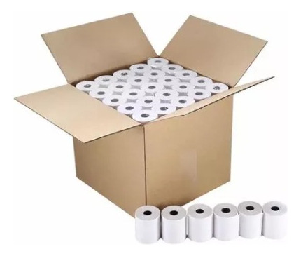 Caja 100 Rollos Papel Térmico 58mm 57mm X 40m