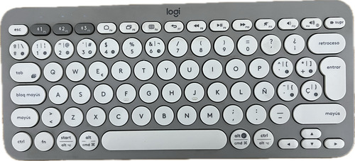 Teclado Bluetooth Logitech Qwerty Español Color Arena Arena Español Latinoamérica (Usado)