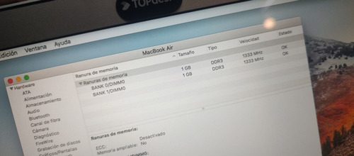 Macbook Air 11 Pulg High Sierra Corei5/60gb/2gb Urge Gris (Usado)