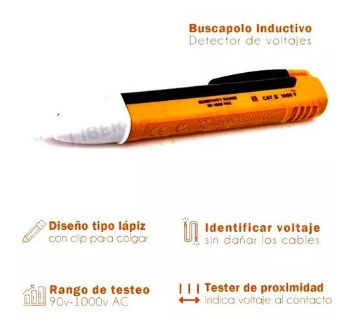 Buscapolo Detector De Tension (con Sonido Y Luz)