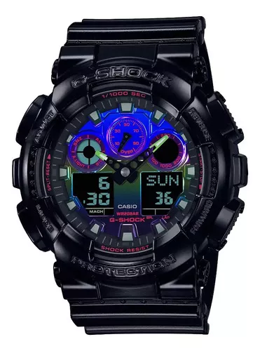 Reloj militar G-Shock GA 100, en negro. Reloj para hombre, G-Shock, Negro