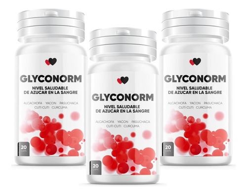 Glyconorm - Alivia Controla Los Niveles De Azúcar Pack X 03