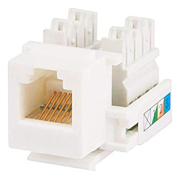 Pack De 10 Monoprice Rj12 Keystone Jack 110 Tipo Blanco