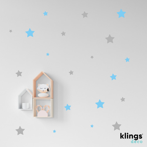 Imagen 2 de 2 de Vinilos Decorativos Estrellas Trama Nordicas