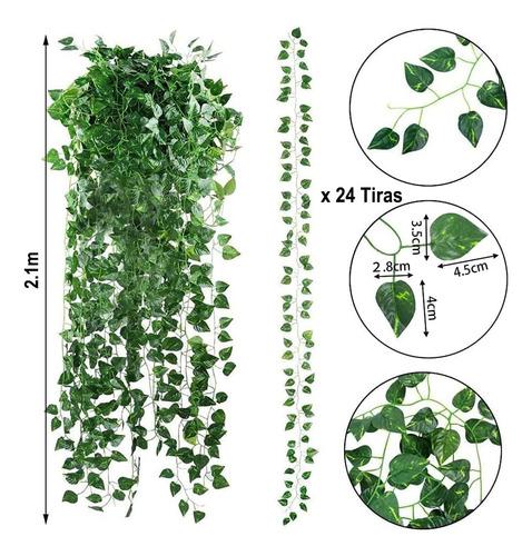 10pcs Enredaderas De Follaje Artificial Guías Colgantes Hoja De Vid