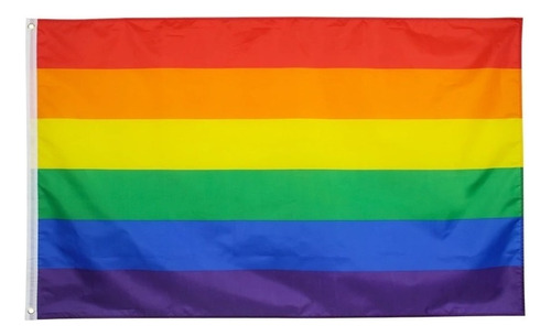 Bandera LGBT grande de colores con forma de arcoíris para desfile gay, 150 x 90 cm