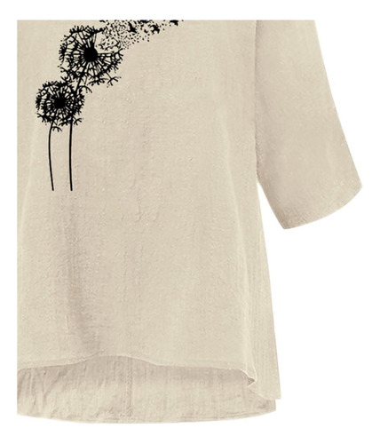 Blusa De Playa Holgada De Algodón De Talla Grande Para Mujer