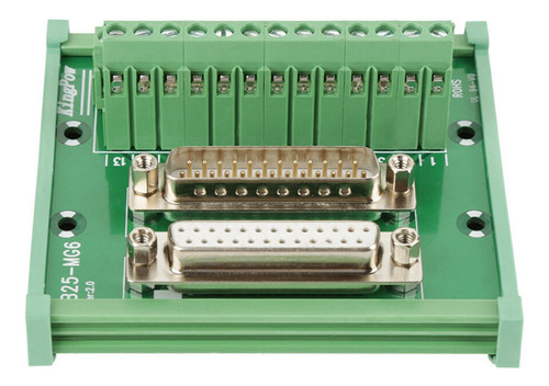 Módulo De Interfaz De Montaje En Riel Din Db25, 6 Conectores