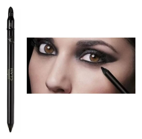 Lápis Kajal Com Esfumador Glam Preto Absoluto 1,1g Eudora