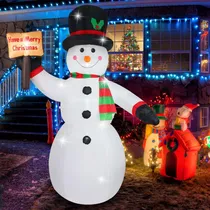 Comprar 2.4m Muñeco De Nieve Inflable De Navidad Decoración Con Led 