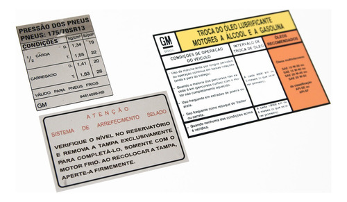 Adesivos Advertencia De Motor Chevrolet Chevette Et003