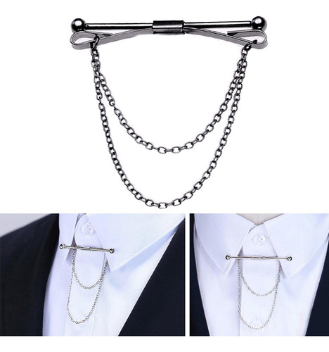 Pin De Barra De Cuello De Camisa Para Hombre Con Insignias