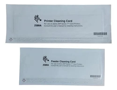 Kit Zebra Zxp7 Feeder/print Cleaning Card 212975/212976-001