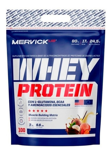 Whey Protein Mervick X 3kg Proteina De Suero Masa Muscular